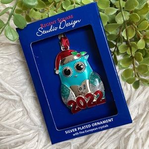 🎉HP🎉 Regent Square Studio Design Owl Ornament 💗 Silver